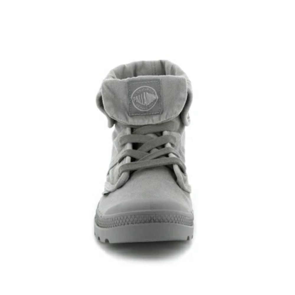 NEW Ladies Palladium Pallabrouse Grey Fold Up Combat Military Boots 11 - Picture 3 of 9